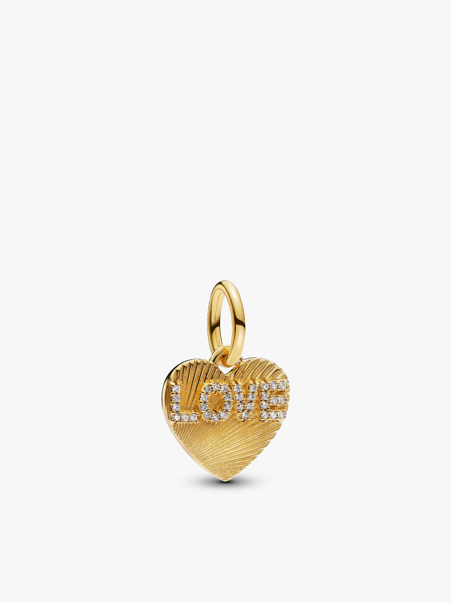 Engravable Love Heart Dangle Charm