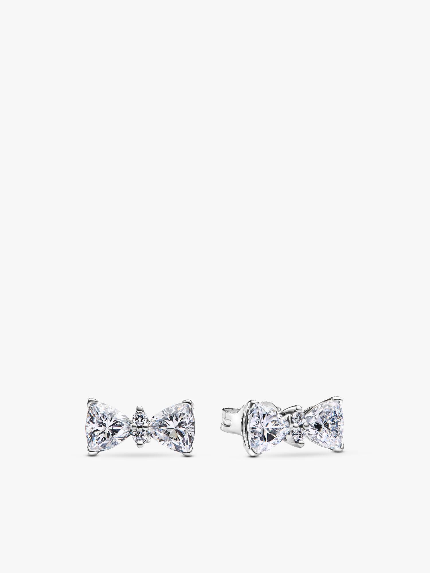 Sparkling Bow Stud Earrings