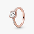 14k Rose gold-plated ring with clear cubic zirconia 14k Rose gold-plated ring with clear cubic zirconia