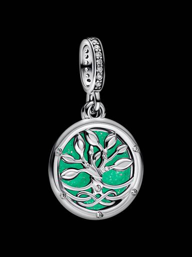 Glow-in-the-dark Infinity Tree Double Dangle Charm