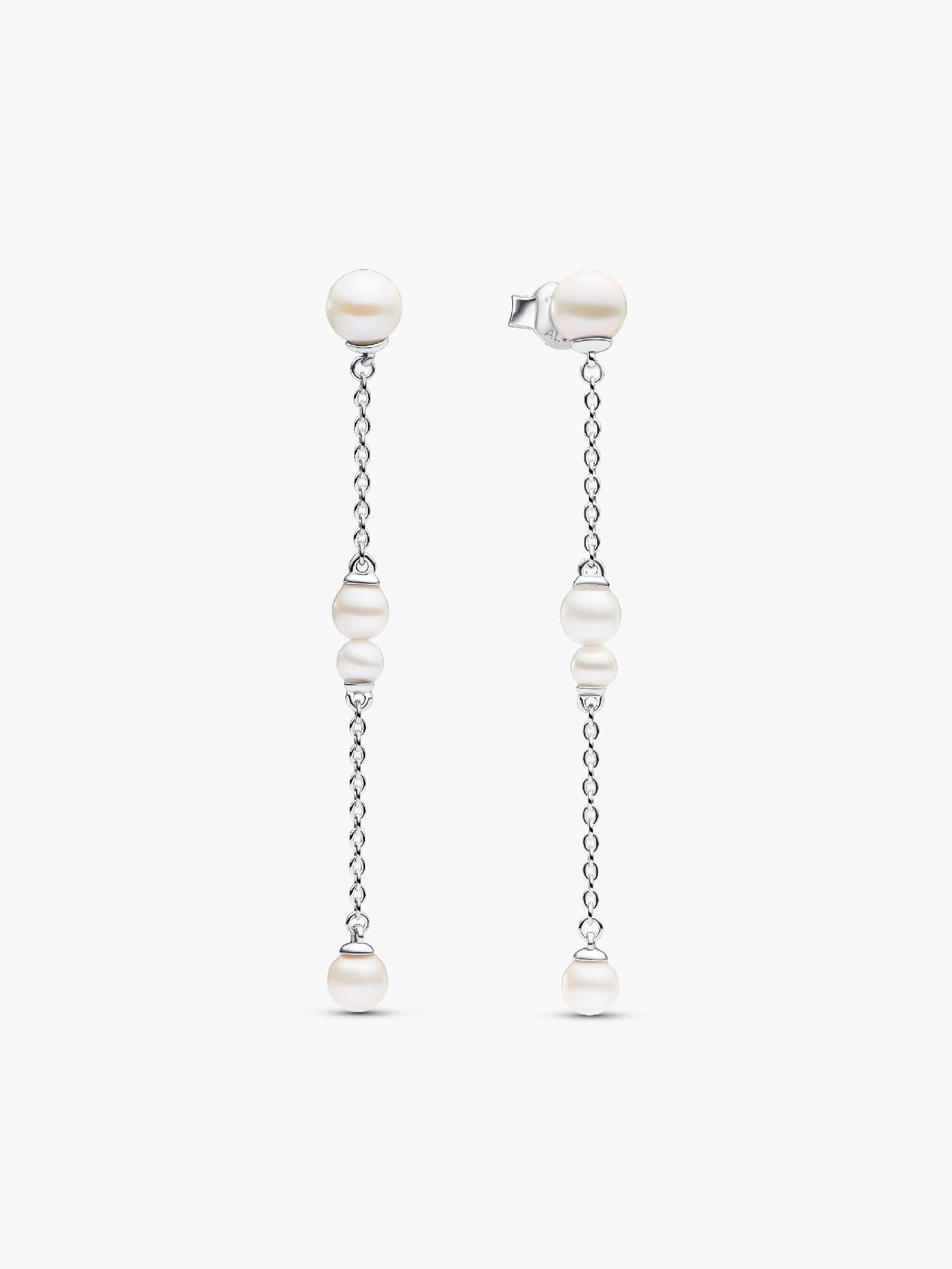 Treated Freshwater Cultured Pearl Drop Earrings
