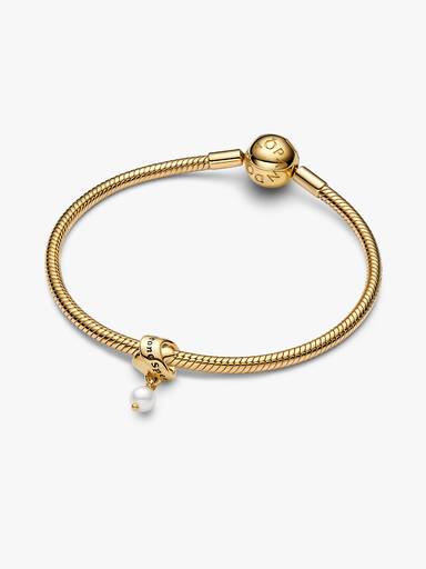 Treated Freshwater Cultured Pearl Ribbon Charm