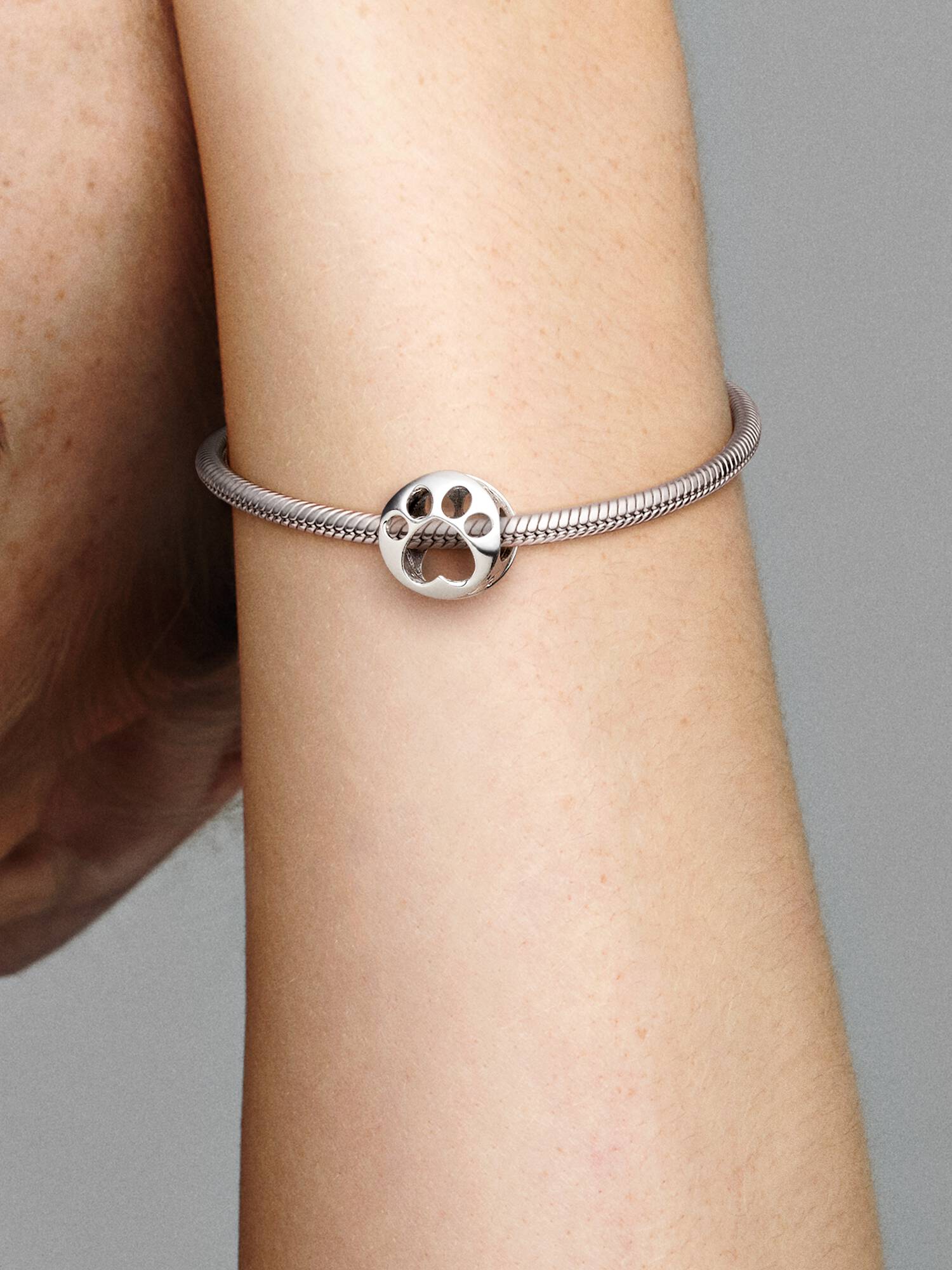 Paw sterling silver charm