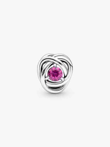 Pink Eternity Circle Charm