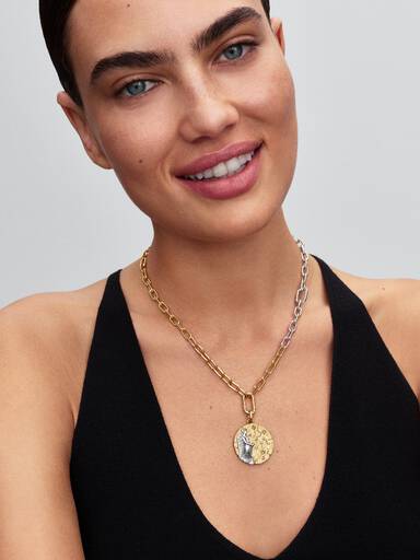 Virgo Zodiac Oversized Medallion Charm