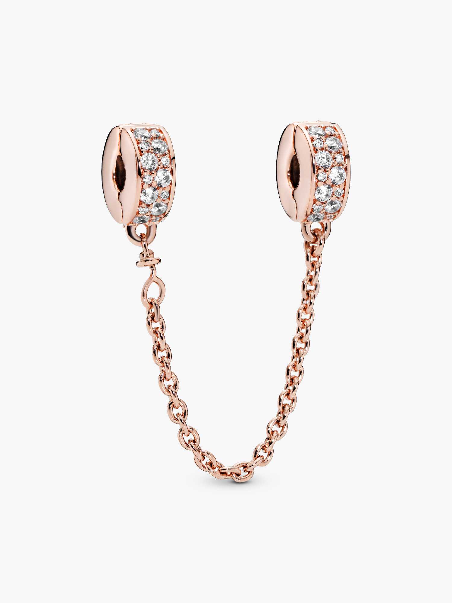 Rose gold plated Safety Chains | Pandora AE