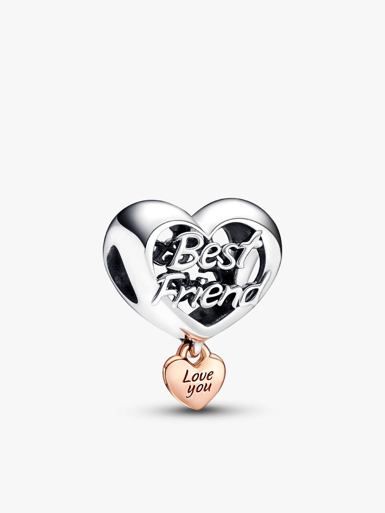 Love You Best Friend Heart Charm