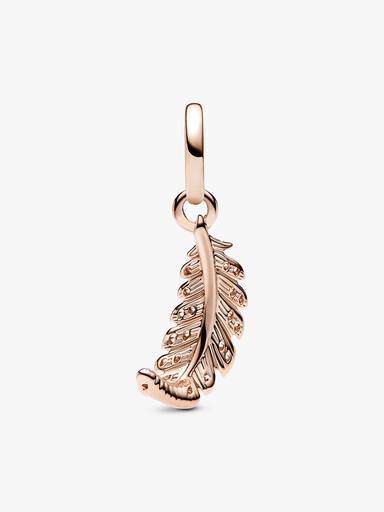 Floating Curved Feather Dangle Charm