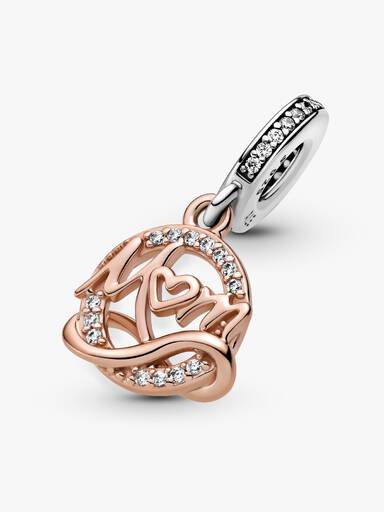 Two-tone Mum Dangle Charm