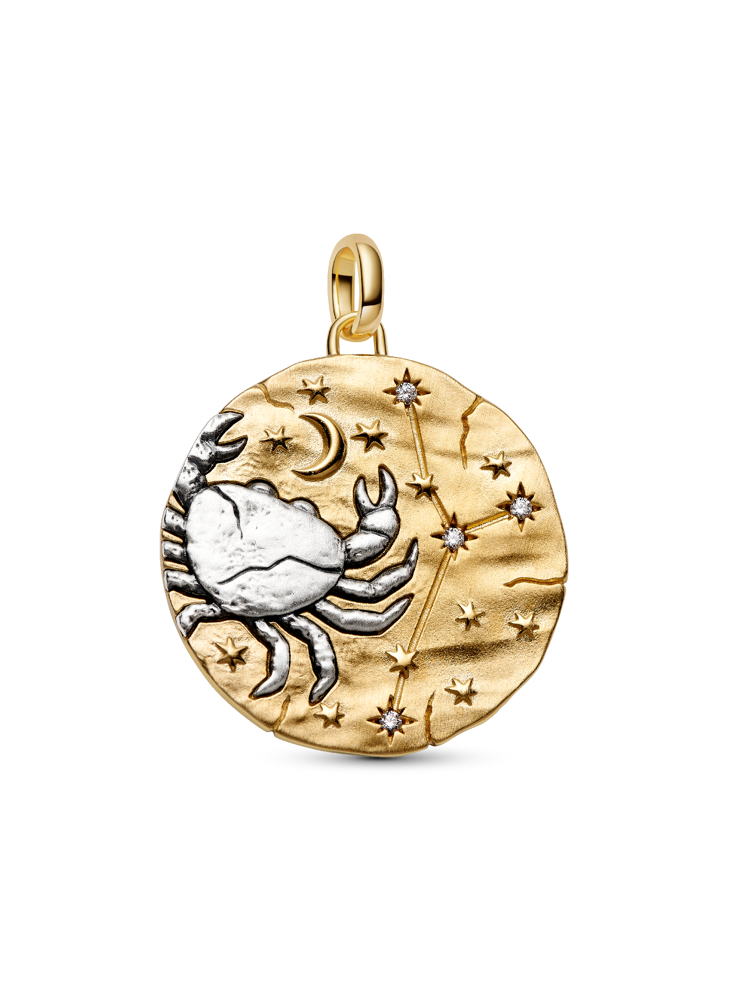 Cancer Zodiac Oversized Medallion Charm