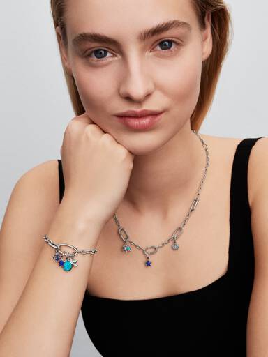 Sterling silver oval link bracelet