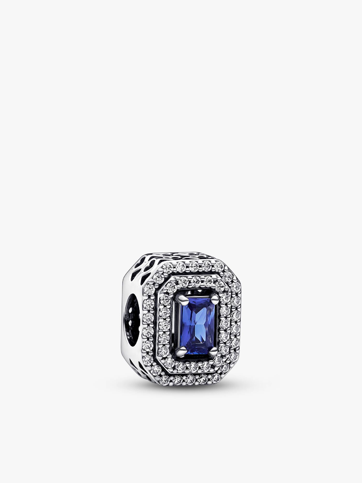 Blue Sparkling Levelled Rectangular Charm