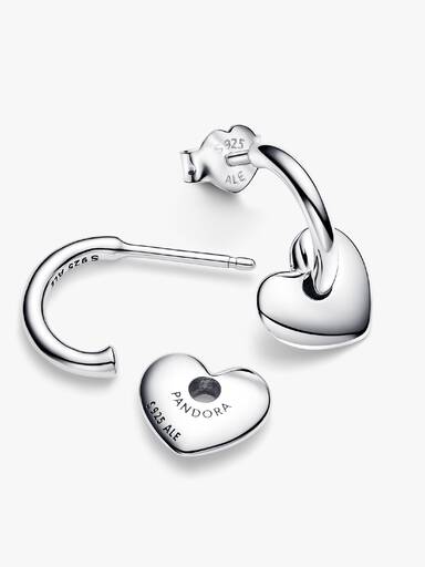 Heart Open Hoop Earrings