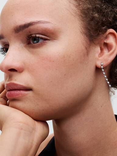 Sparkling Eight Stones Drop Earrings