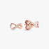 Infinity 14k rose gold-plated stud earrings with clear cubic zirconia Infinity 14k rose gold-plated stud earrings with clear cubic zirconia