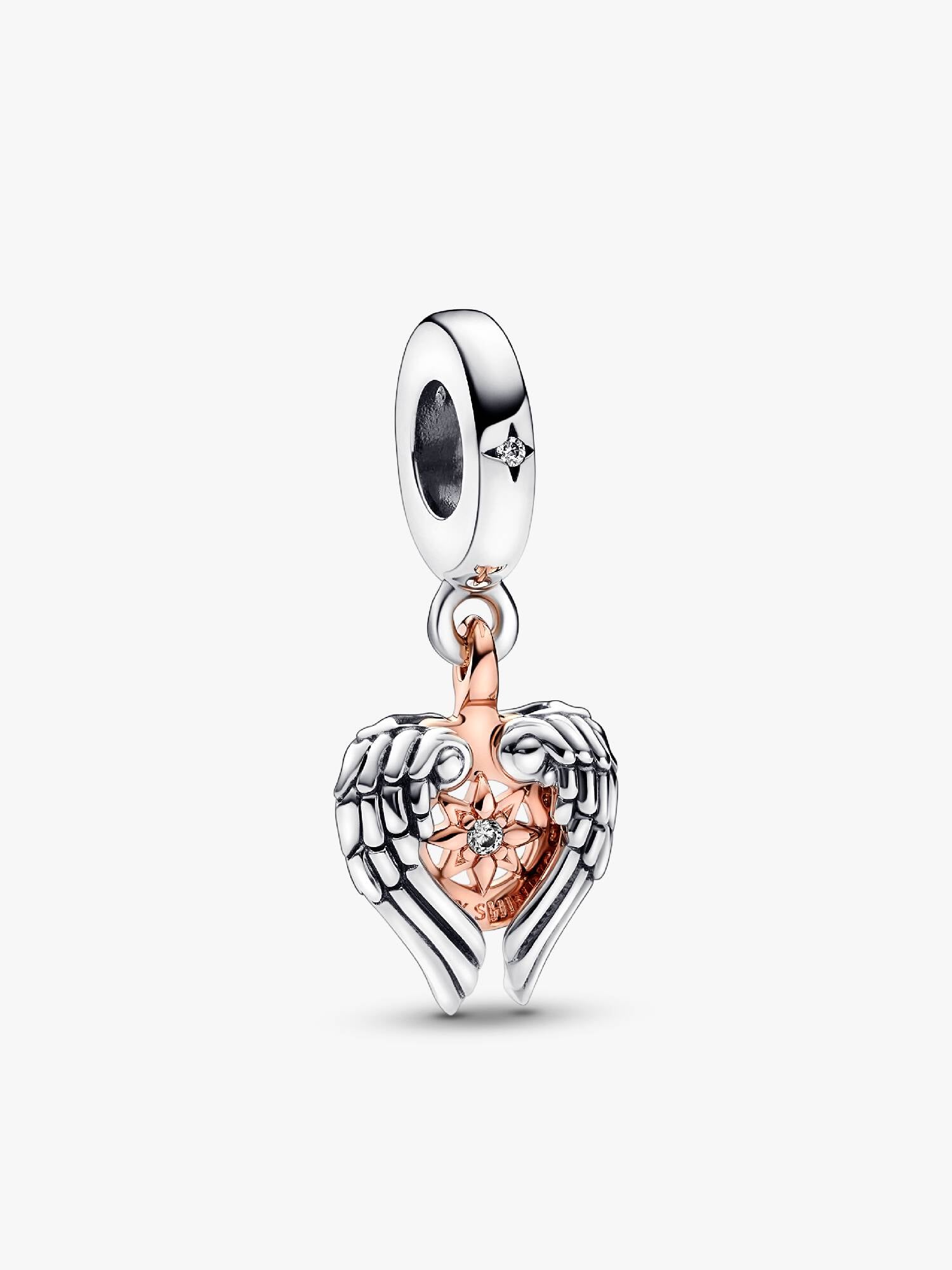 Celestial Compass Angel Wings Dangle Charm
