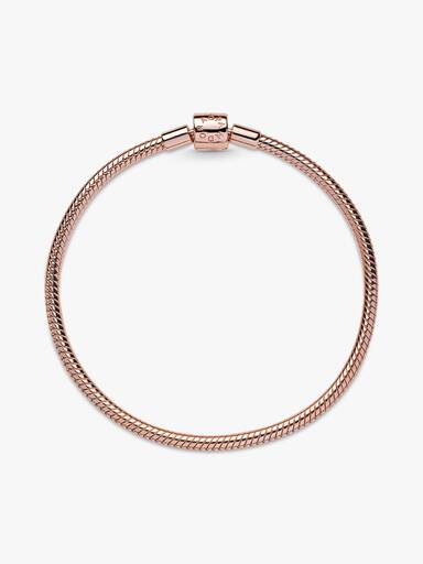 Snake chain 14k rose gold-plated bracelet