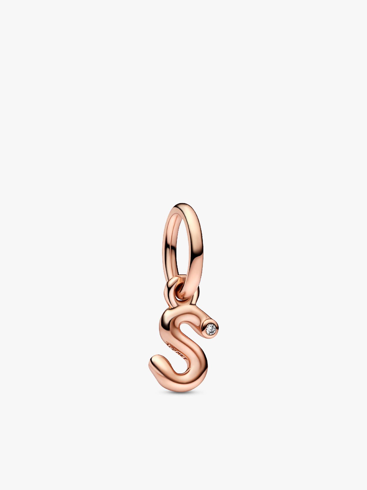 Letter s Script Alphabet Dangle Charm