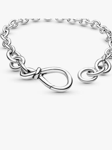 Infinity sterling silver bracelet