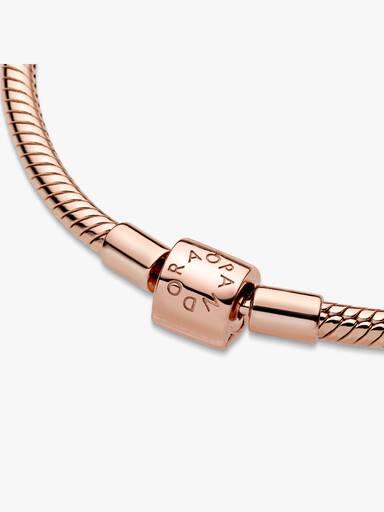 Snake chain 14k rose gold-plated bracelet