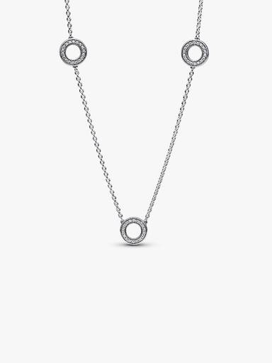 Pavé Circles Chain Necklace
