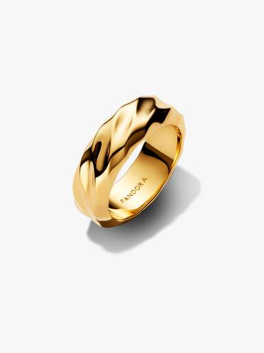 Rippled Wide Band Ring