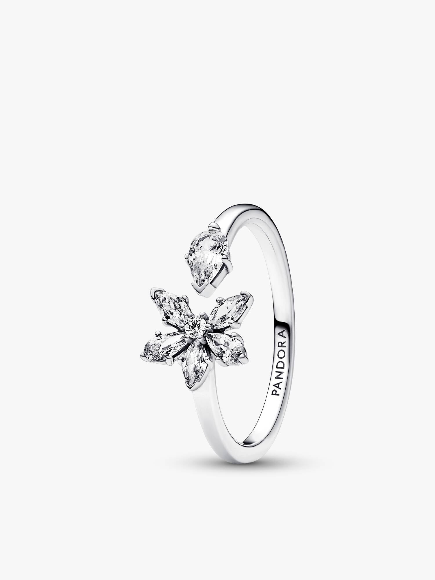 Sparkling Herbarium Cluster Open Ring