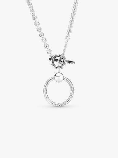 تعليقة قلادة O Pendant لها قفل على شكل خطّ أفقيّ، من Pandora Moments