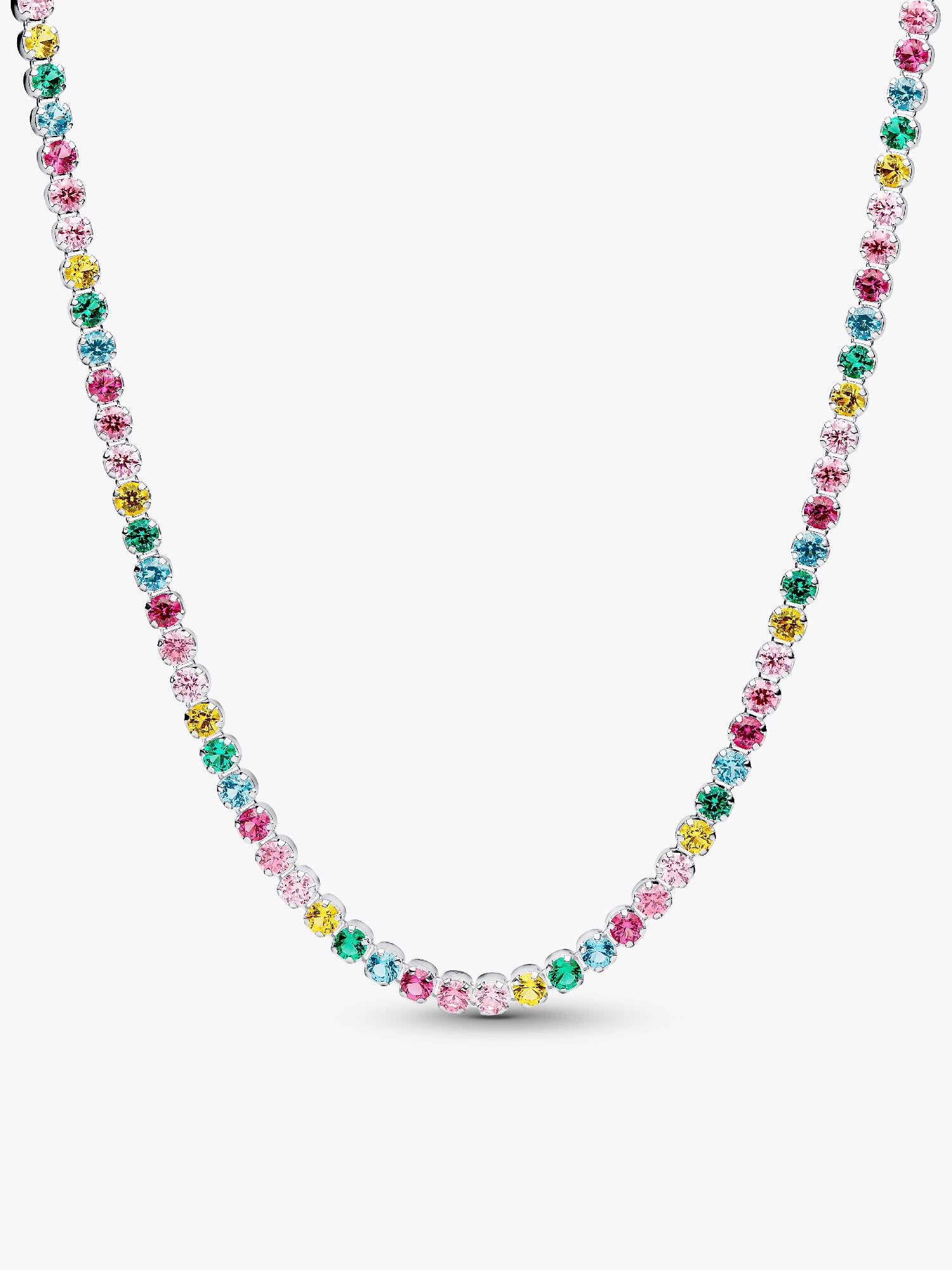 Rainbow Tennis Necklace 