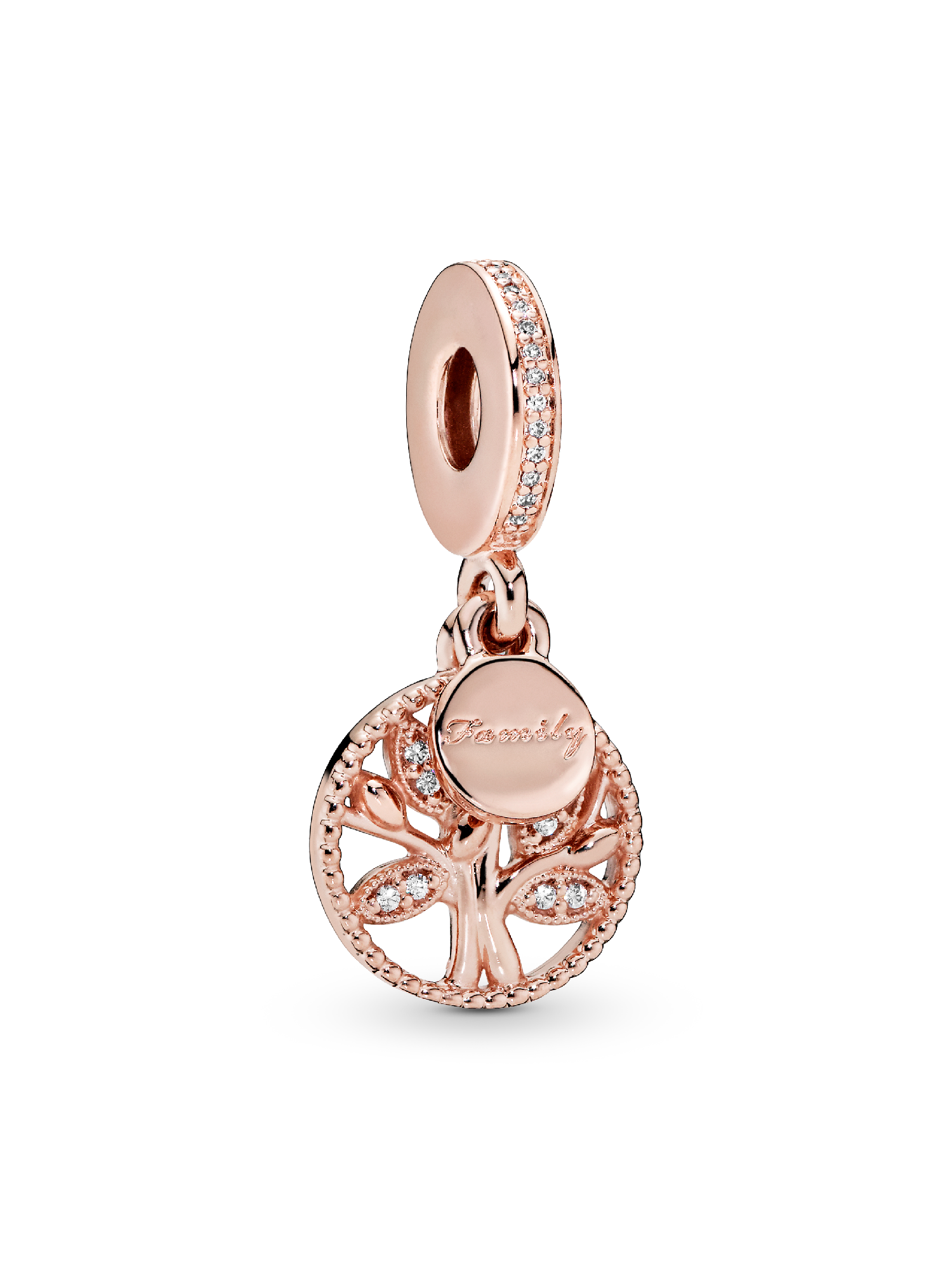 Sparkling Family Tree Dangle Charm