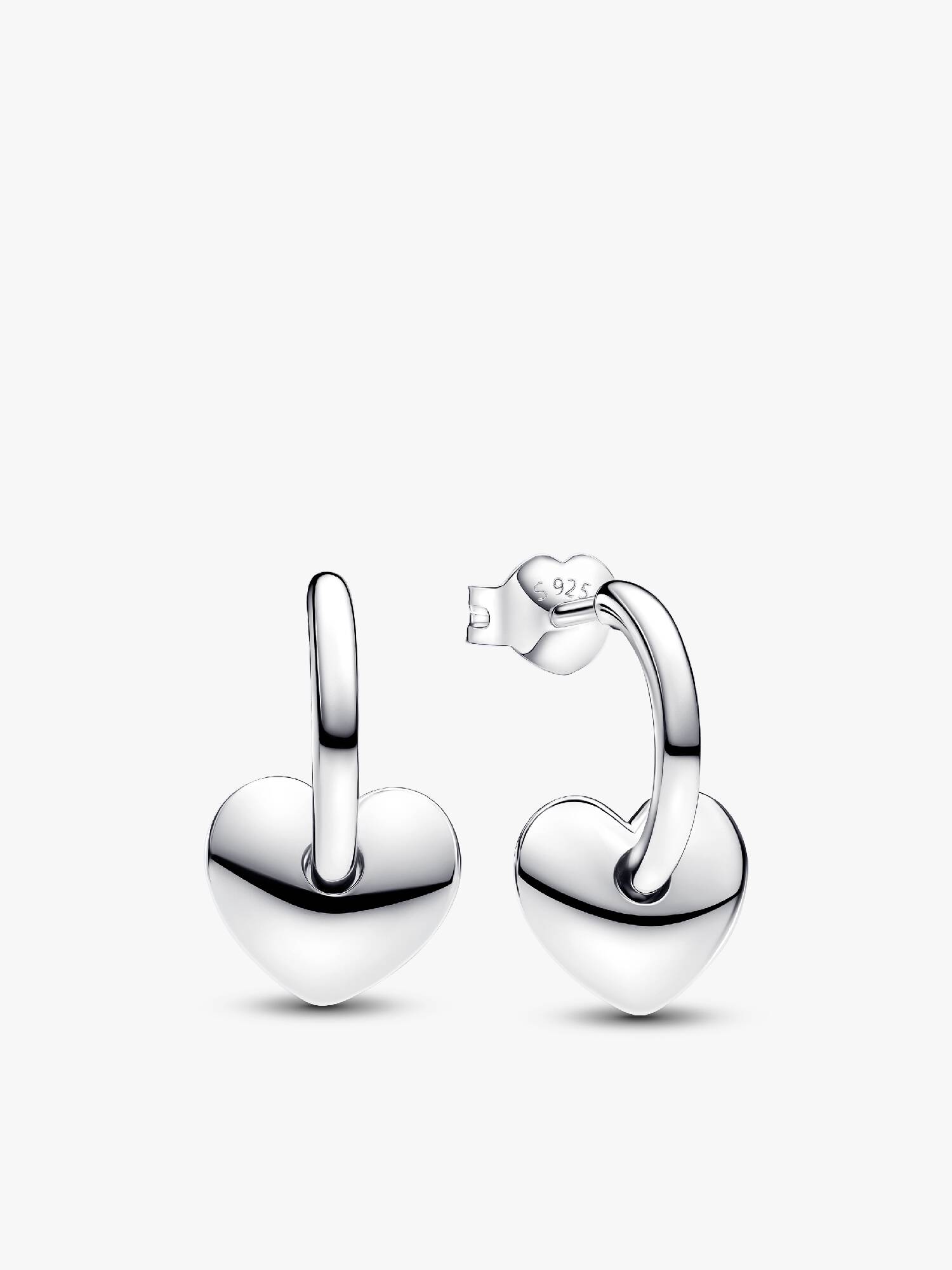 Heart Open Hoop Earrings