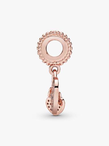 Pavé Heart Padlocks Dangle Charm
