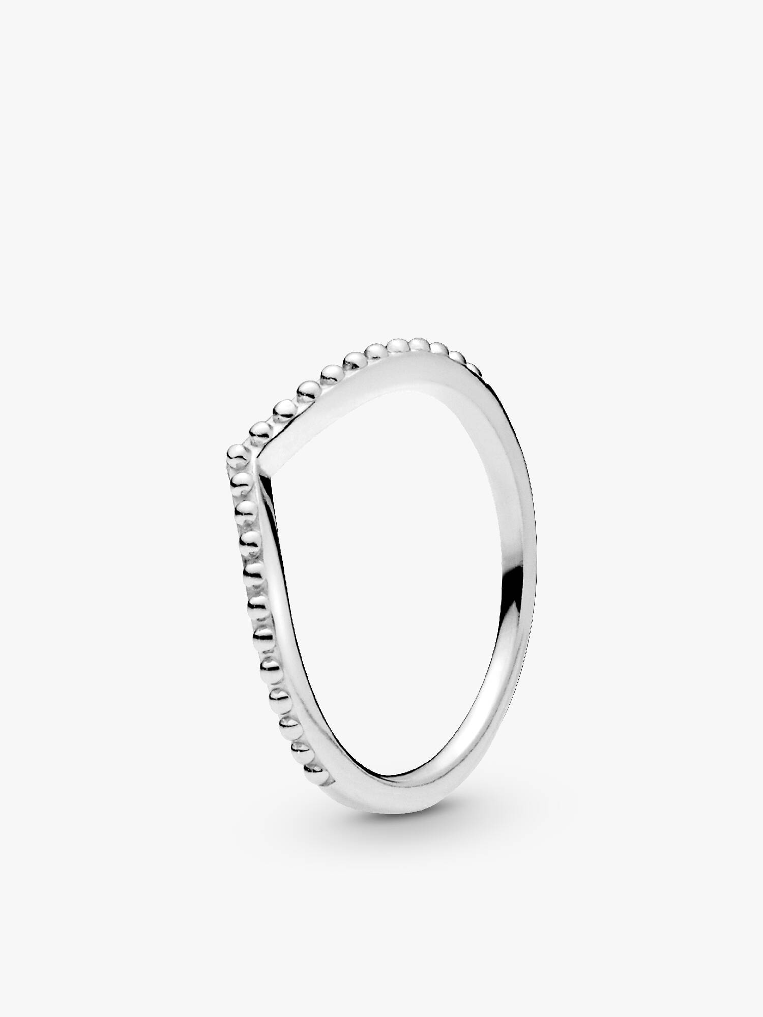 Wishbone silver ring