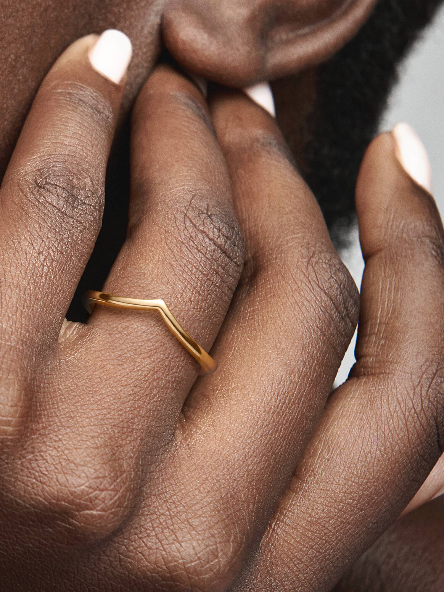 Wishbone 14k gold-plated ring