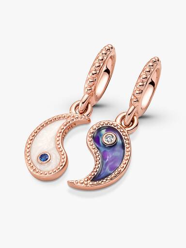 Splittable Yin & Yang Sparkling Dangle Charm
