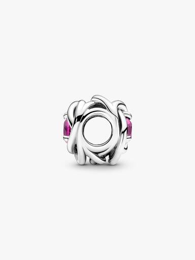 Pink Eternity Circle Charm
