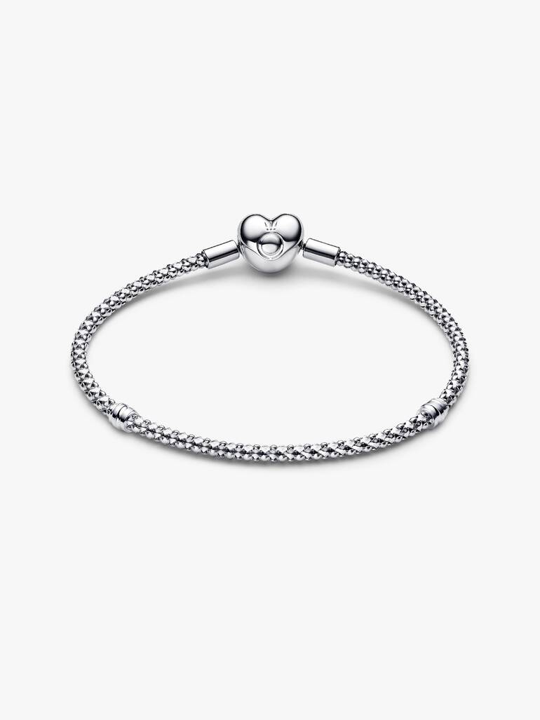Heart Clasp Studded Chain Bracelet