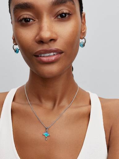 Sterling silver rope chain necklace with sliding clasp
