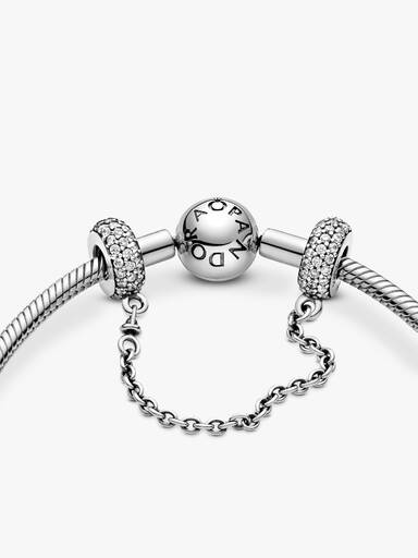 Sparkling Pavé Safety Chain Charm