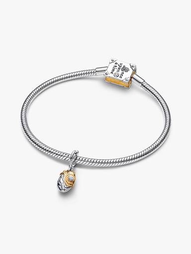 Disney Moana sterling silver and 14k gold-plated dangle with 0.012 ct TW G-I VS+ round brilliant very good cut lab-grown diamond