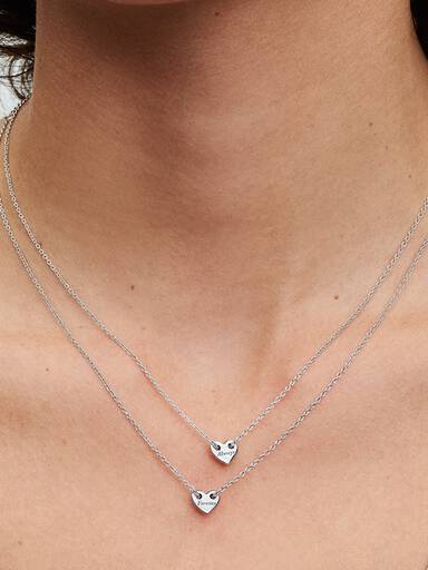 Forever & Always Splittable Heart Collier Necklaces