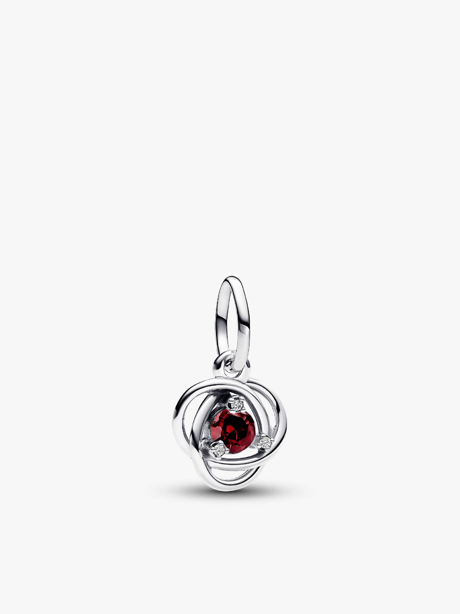 Red Eternity Circle Dangle Charm