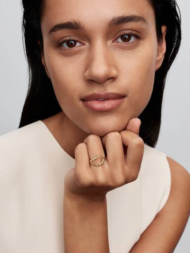 Organically Shaped Stone-Set Statement Ring