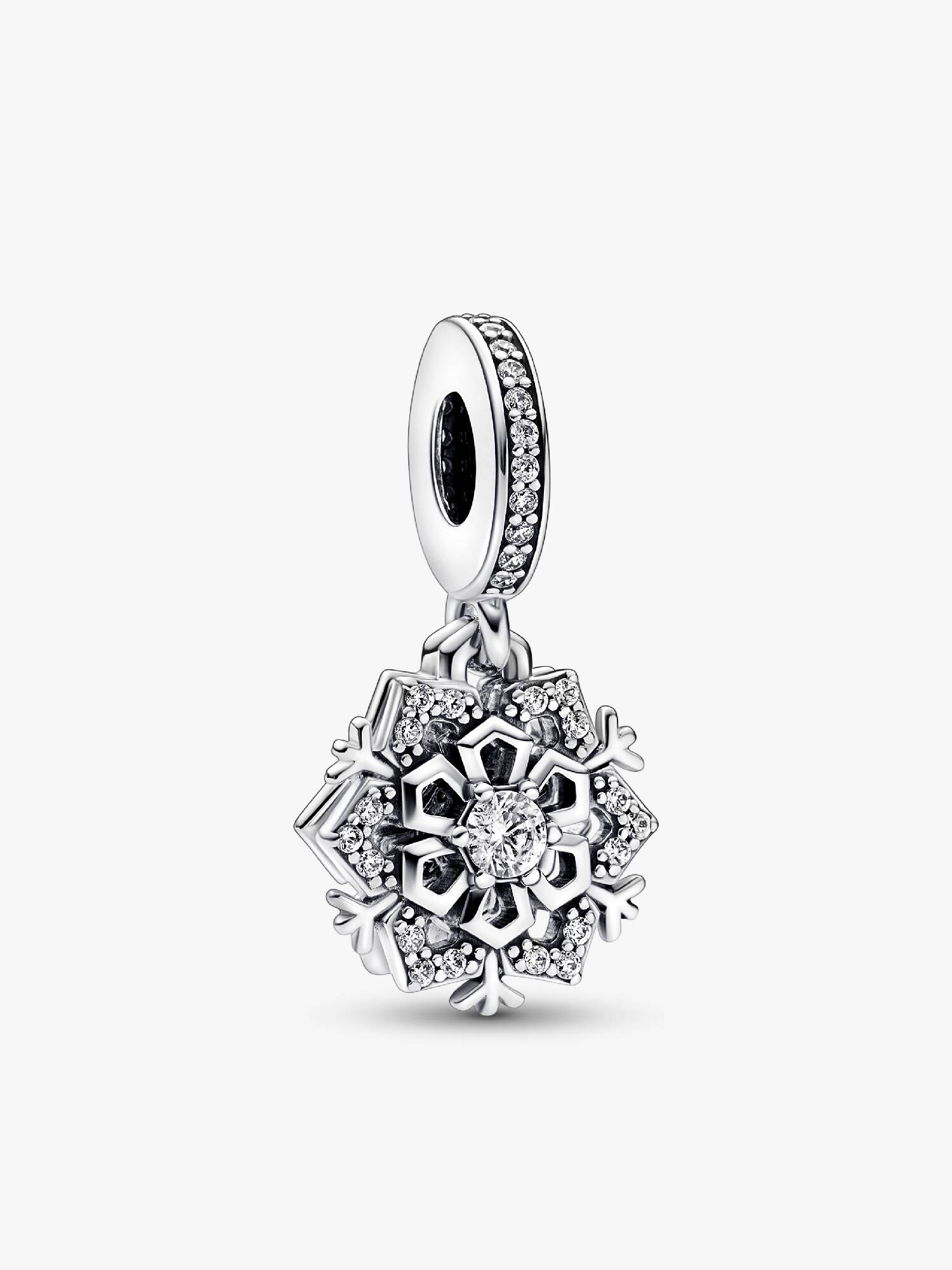 Sparkling Snowflake Double Dangle Charm