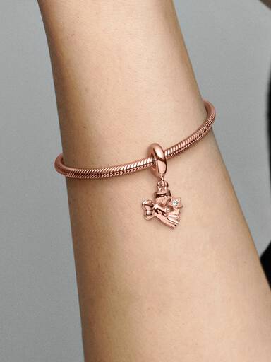 Heart Winged Angel Dangle Charm