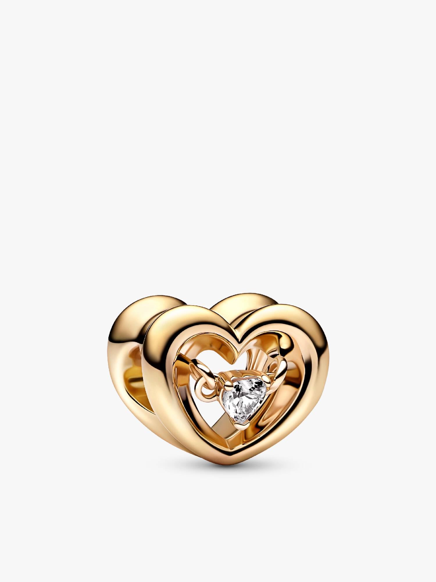 Radiant Heart & Floating Stone Charm