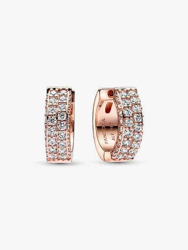 Pandora Timeless Pavé Double-row Hoop Earrings