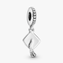Graduation cap silver dangle Graduation cap silver dangle