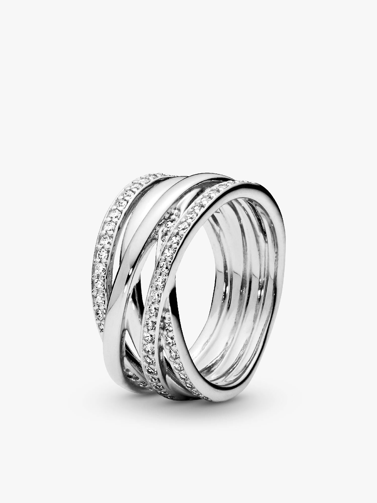 Silver ring with cubic zirconia