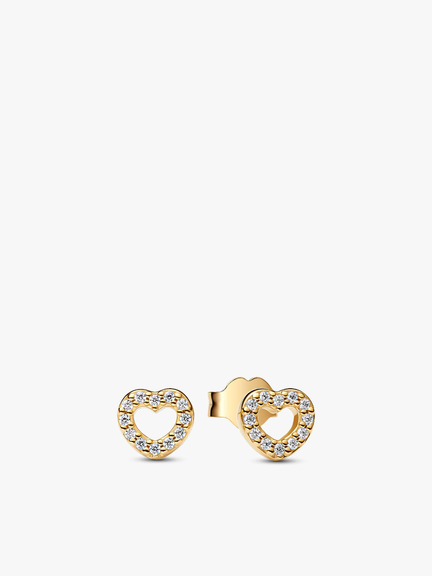 Open Heart Stud Earrings
